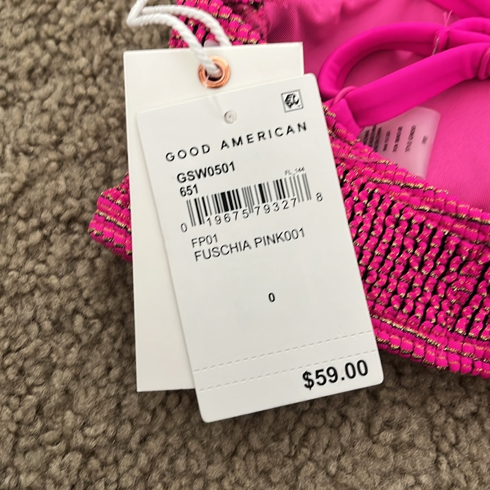 Good American Always Fits Sculpt Bikini Bikini Top, NWT - Picture 7 of 7